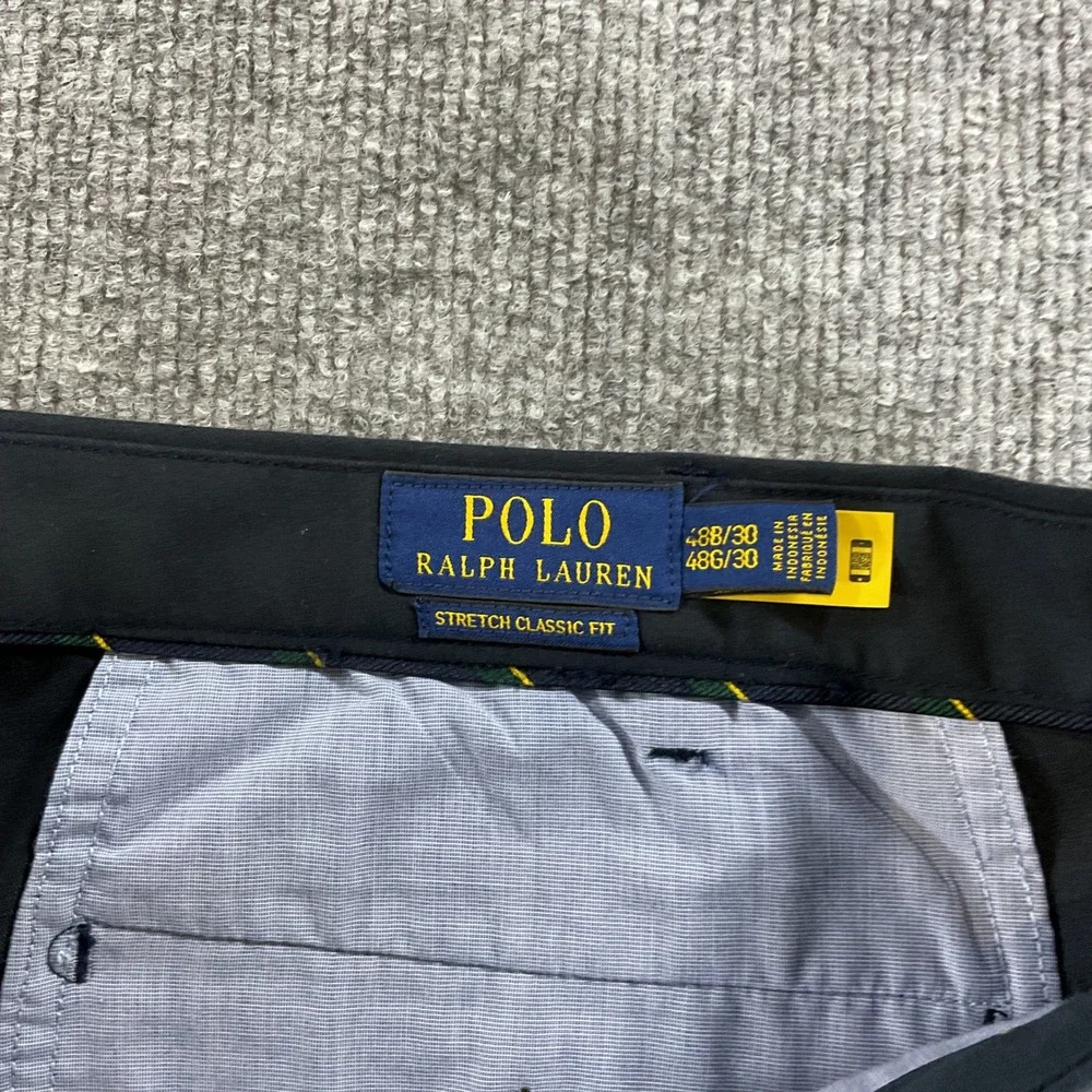 Polo Ralph Lauren Stretch Classic Fit Chino Pants Mens 48B x 30 Black Big Tall